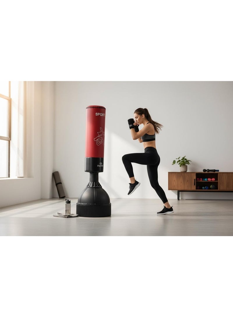 سبورت كيو كيس ملاكمة واقف بدون تعليق من سبورت كيو® – كيس تدريب للملاكمة والكيك بوكسينج ورد الفعل – قاعدة ثابتة قابلة للتعبئة – تمارين كارديو وقوة في المنزل للرجال والنساء - Image 3